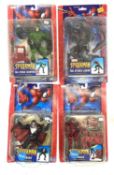 A mixed lot of early 2000s boxed and carded Toybiz Spider-Man villains figurines, to include: -