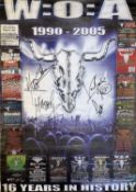Hand signed / autographed poster by Norwegian Black Metal band, Dimmu Borgir. Obtained in-person