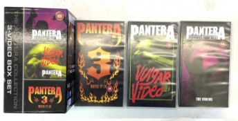 A 2000 VHS box set of Pantera music videos, to include: - 3: Watch it Go - Vulgar Video - Cowboys