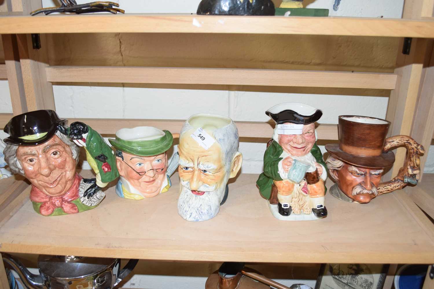 Collection of character jugs to include Royal Doulton, The Walrus and The Carpenter, further