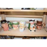 Collection of character jugs to include Royal Doulton, The Walrus and The Carpenter, further