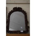 Modern arched wall mirror in resin frame