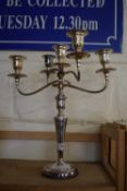 Silver plated candleabra