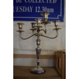 Silver plated candleabra