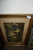 TWO COLOURED PRINTS AFTER JOHN WILLIAM WATERHOUSE, FRAMED AND GLAZED