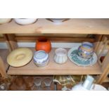 Poole pottery range, various small vases, plate and Sylvan vase