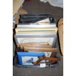Box of various assorted pictures