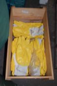 BOX OF LATEX COVERED GLOVES