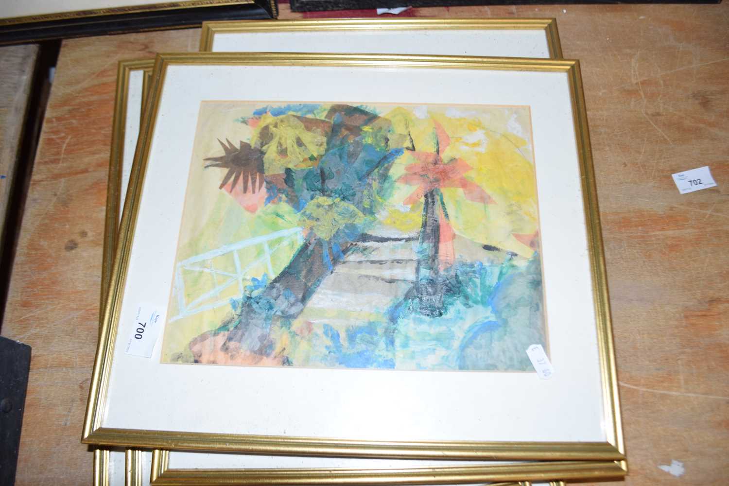 Mixed Lot: Four contemporary abstract pictures