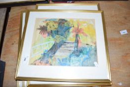 Mixed Lot: Four contemporary abstract pictures