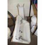 Ceramic basin and pedestal