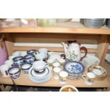 Mixed Lot: Various coffee wares to include Wedgwood, Booths, Hammersley and further German edition