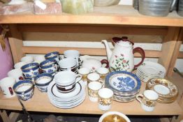 Mixed Lot: Various coffee wares to include Wedgwood, Booths, Hammersley and further German edition