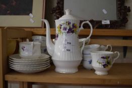 Quantity of assorted floral tea wares