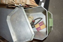 Metal bread bin and other assorted items