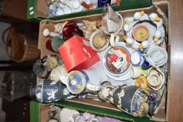 Box of various assorted vases, ornaments etc