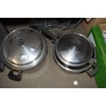 Mixed Lot: Steel kitchen pans