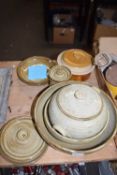 Mixed Lot: Studio Pottery wares to include Needham bowls and covered containers