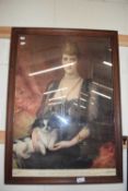 LITHOGRAPH PRINT, HRH THE PRICESS OF WALES, FRAMED AND GLAZED