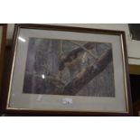 Roger Tidman, study of a leopard, photographic print limited edition 71 of 200, framed and glazed