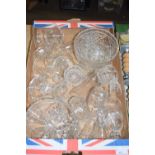 One box of various assorted drinking glasses and other items