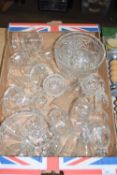 One box of various assorted drinking glasses and other items