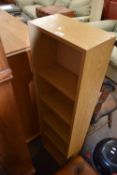 Light wood finish bookcase cabinet