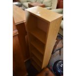 Light wood finish bookcase cabinet