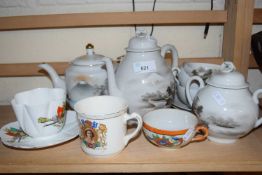 Quantity of tea wares to include Shelley cup and saucer decorated with the Arms of Coventry together