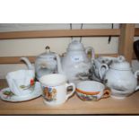 Quantity of tea wares to include Shelley cup and saucer decorated with the Arms of Coventry together