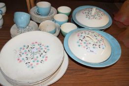 Quantity of Johnson Bros retro table wares with floral decoration