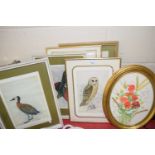 Mixed Lot: Assorted pictures, flowers and bird themes