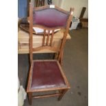 Oak Arts and Crafts style side chair