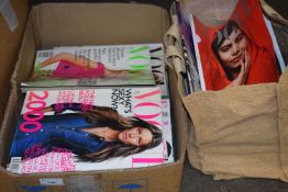 A quantity of Vogue magazines 1990/2000's