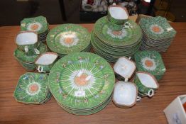 Quantity of 20th Century Chinese green decorated tea and table wares