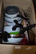 One box of various assorted kitchen wares