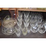 Mixed Lot: Various assorted drinking glasses, vases etc to include Dartington