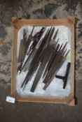 Box of various files,drill bits etc