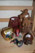 Mixed Lot: Various ornaments, cow bell etc