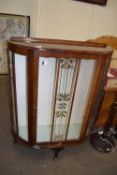 Bow front china display cabinet