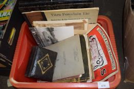 One box of various books and ephemera to include antiques and art interest