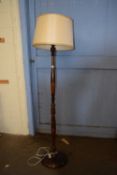 Oriental hardwood standard lamp