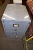 Metal two drawer filing cabinet