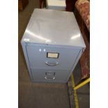 Metal two drawer filing cabinet