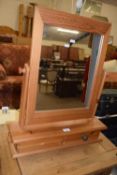 Modern pine framed dressing table mirror