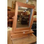 Modern pine framed dressing table mirror