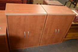 Pair of office two door cupboards