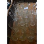 Quantity of various drinking glasses