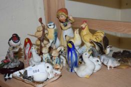 Various assorted animal ornaments
