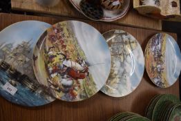 Four Coalport collectors plates